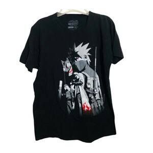 Ripple Junction Naruto Shippuden Kakashi-Hataki T Shirt Black Large Streetwear